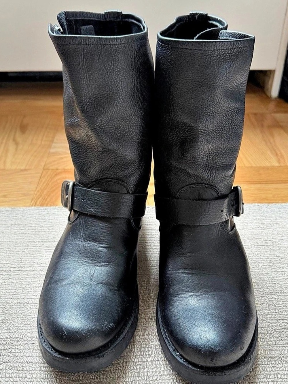 Frye Engineer Moto Boots Black
